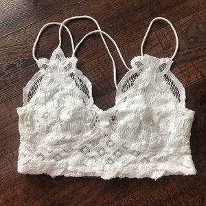 Free people "Adelle" white bralette size small